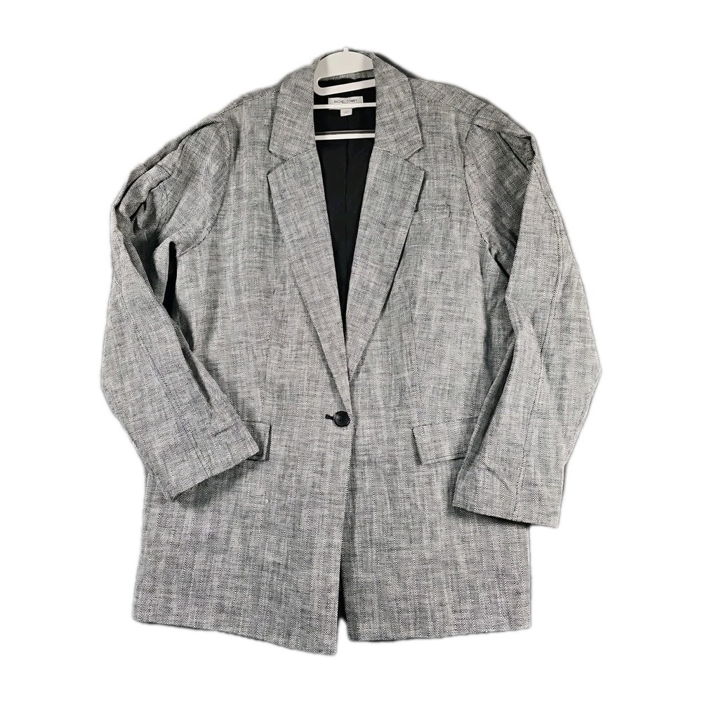 Rachel Comey x Target Blazer Jacket Womens Large Gray Black Chevron Linen Cotton